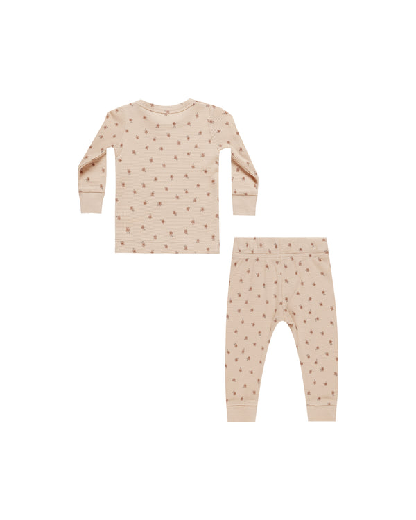 Quincy Mae Waﬄe Top + Pant Set Blossom