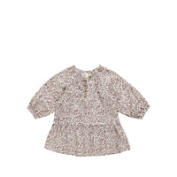 Quincy Mae Lany Dress Mauve Ditsy