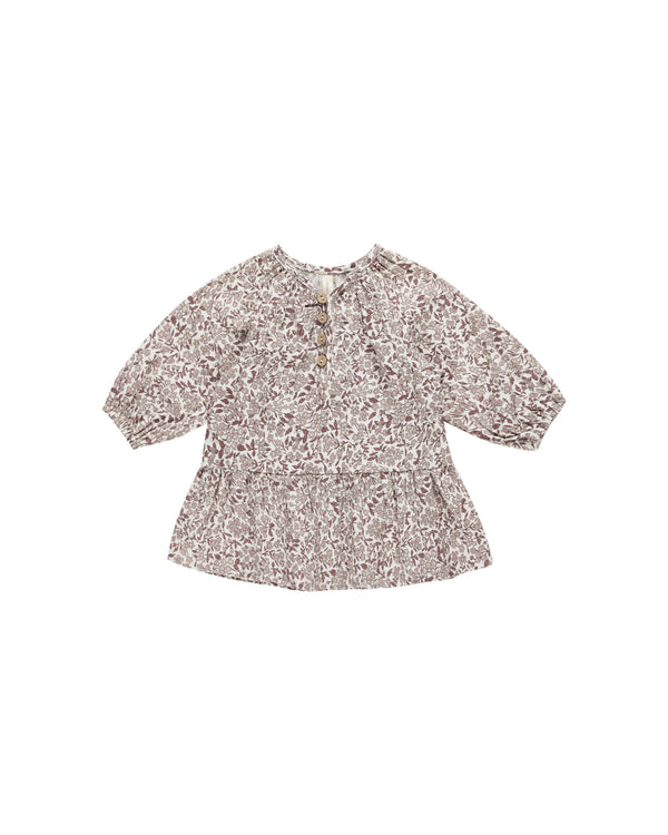 Quincy Mae Lany Dress Mauve Ditsy