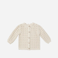 Quincy Mae Natural Scalloped Cardigan