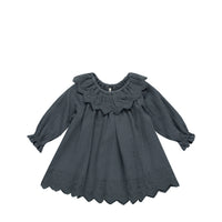 Quincy Mae Long Sleeve Isla Dress Indigo