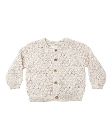 Quincy Mae Bubble Knit Cardigan Natural Confetti