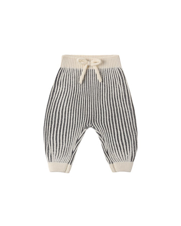 Quincy Mae Chunky Knit Pant Midnight Stripe