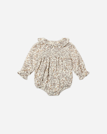 Quincy Mae Callie Romper Posy - Ivory