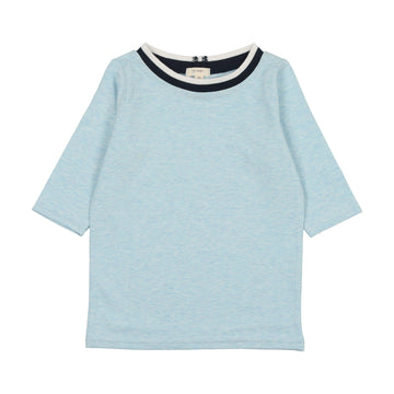 Analogie By Lil Legs Three Quarter Tee Light Blue Heather
