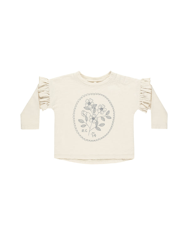 Rylee + Cru Ruﬄe Long Sleeve Tee Wildﬂower