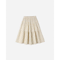 Rylee & Cru Tiered Midi Skirt Yellow Floral