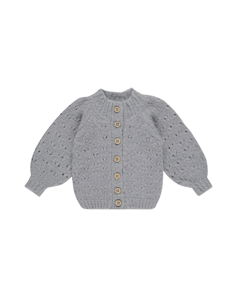 Rylee + Cru Dusty Blue Tulip Cardigan | Buttons Bebe