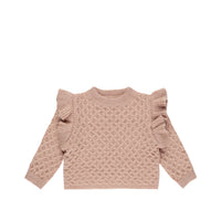 Rylee + Cru La Reina Sweater Rose