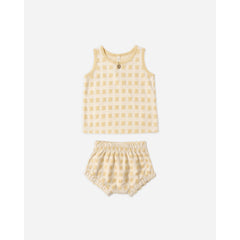 Rylee & Cru Baby Tank Set Butterscotch Grid