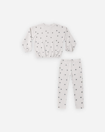 Rylee & Cru Spongey Knit Set Stars - Fog