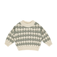 Rylee + Cru Bubble Knit Sweater Laurel Stripe