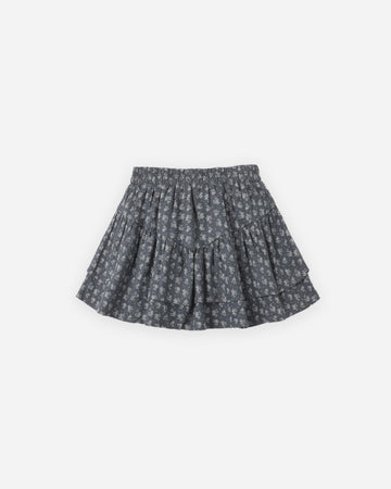 Rylee & Cru Tiered Mini Skirt Heart Ditsy - Midnight