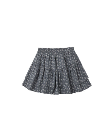 Rylee + Cru Tiered Mini Skirt Heart Ditsy