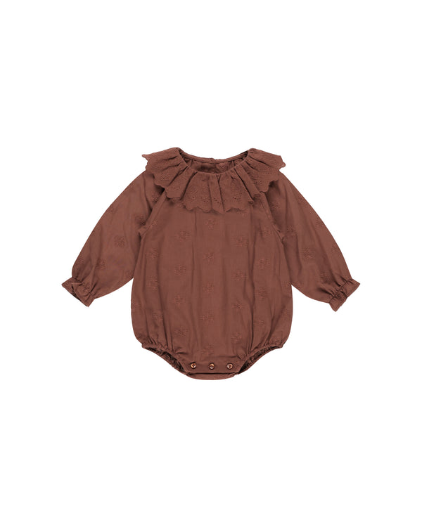 Rylee + Cru Colette Romper Brick