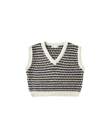 Rylee + Cru Black Speckle Sweater Vest