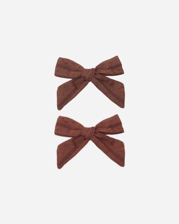 Rylee & Cru Bows, Set Of 2 Mulberry
