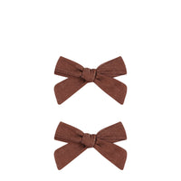 Rylee + Cru Bows, Set of 2 Brick