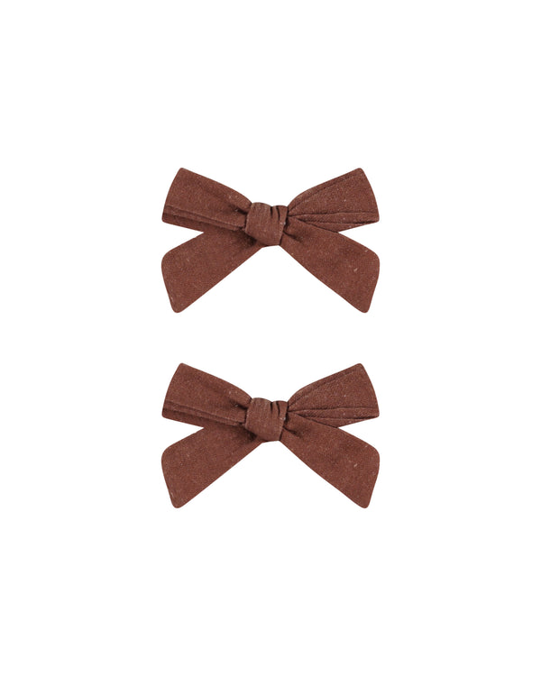 Rylee + Cru Bows, Set of 2 Brick