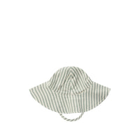 Rylee & Cru Aqua Stripe ﬂoppy Swim Hat