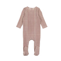 Lil Legs Printed Footie Red Windowpane