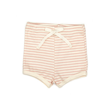 Tun Tun Ribbed Short Shell Pink Stripes