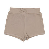 Analogie By Lil Legs Ribbed Track Shorts Taupe