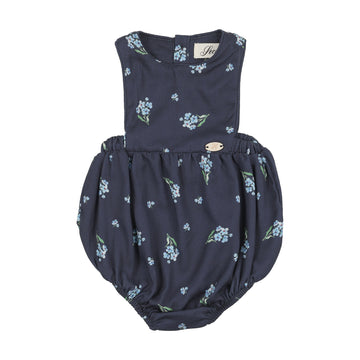 Secolo Regal Floral Romper - Navy
