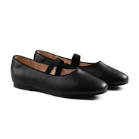Raybelle Black Pebble Leather Day Flat