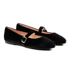 Raybelle Black Velvet Ballet Flat