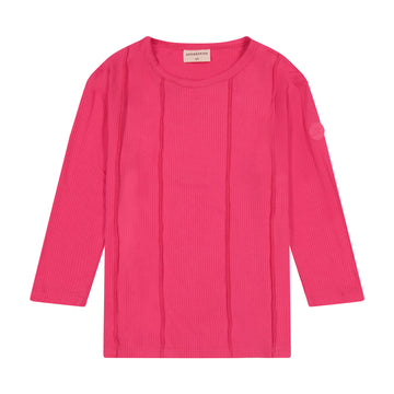 Zeebra Kids Fuschia Ribbed 3/4 Sleeve Tee