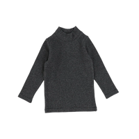 Lil Legs Ribbed Mockneck Heather Grey