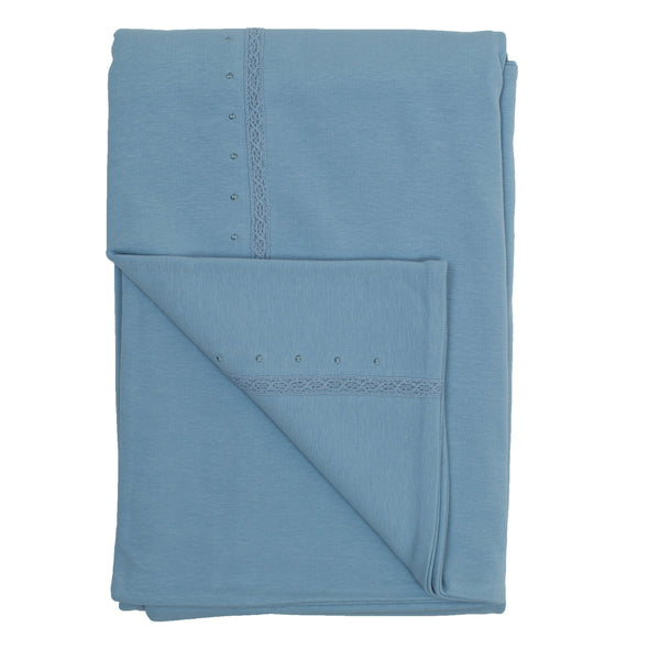 Bee & Dee Ocean Blue Ribbon Lace Blanket
