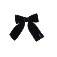 Bandeau Black Small Bow Clip Rich Velvet(Plain) (FINAL SALE)