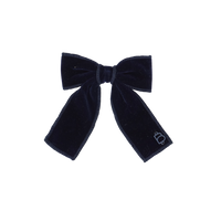 Bandeau Navy Small Bow Clip Rich Velvet(Plain) ( FINAL SALE )