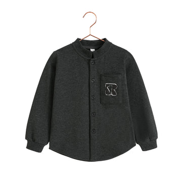 Retro Kid Rowan French Terry Boys Shirt - Gray
