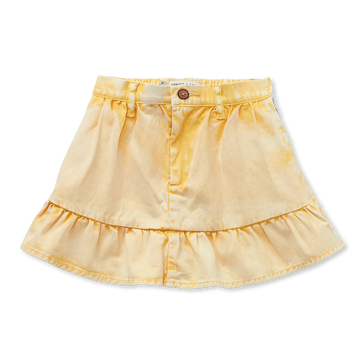 Sproet & Sprout Denim peplum skirt - Pastel yellow MINI SKIRT