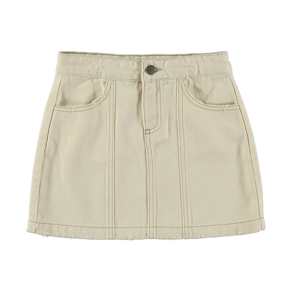 Tocoto Vintage Off White Denim Color Long/Midi Skirt