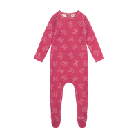 Zeebra Kids Raspberry Scattered Zeebra Footie Pajamas