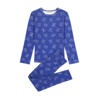 Zeebra Kids Cobalt Blue Scattered Zeebra Pajamas