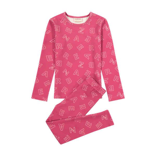 Zeebra Kids Raspberry Scattered Zeebra Pajamas