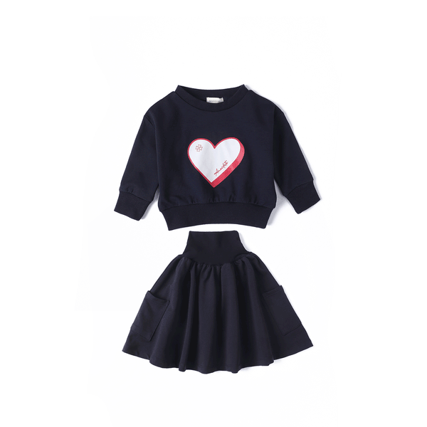 Anecdote Navy Heart Graphic Sweatshirt