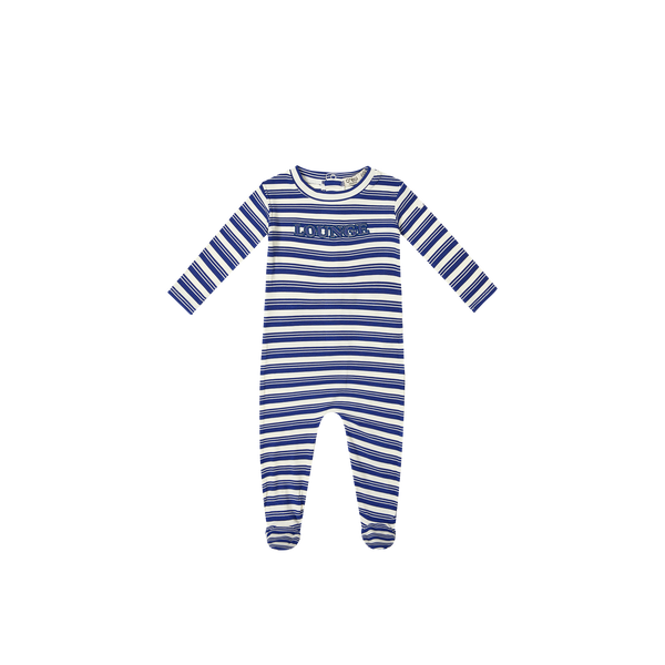 Crew Lounge Blue Rib Stripe Romper