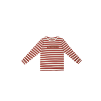 Crew Lounge Red Rib Stripe Set