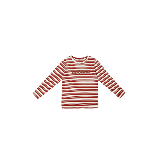 Crew Lounge Red Rib Stripe Set