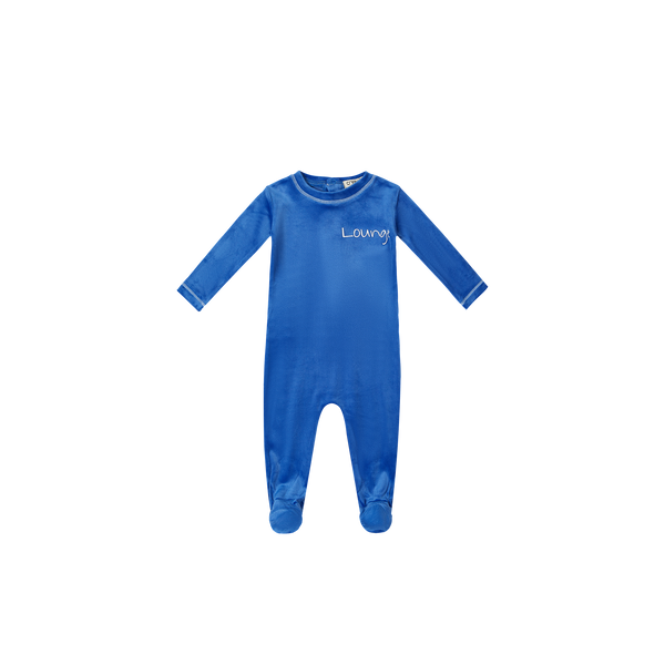 Crew Lounge Blue Velour Romper