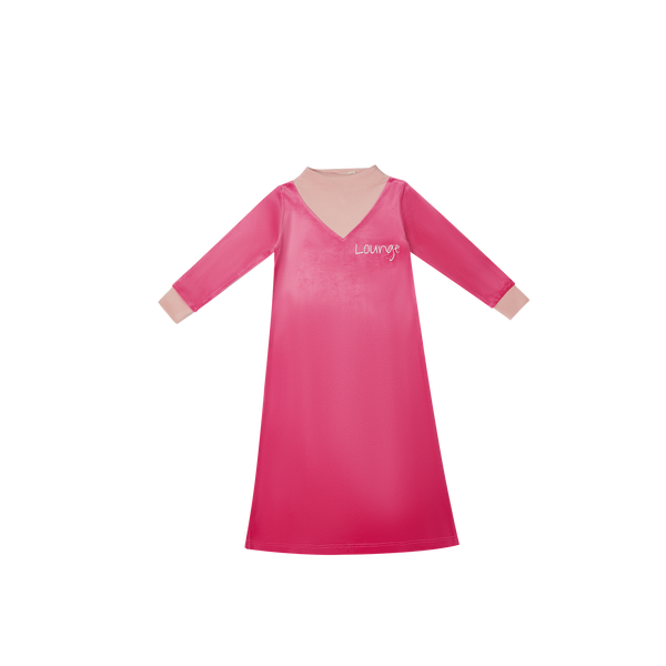 Crew Lounge Pink Velour Nightgown