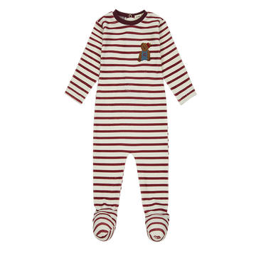 Crew Lounge Teddy Lounge Footie Maroon