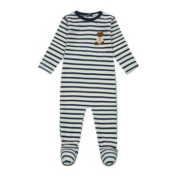 Crew Lounge Teddy Lounge Footie Navy