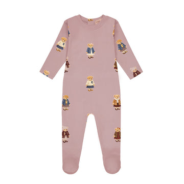 Crew Lounge Teddy Pattern Lounge Footie Dusk
